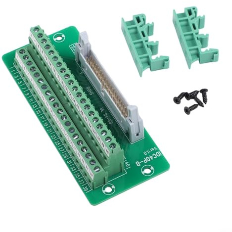 Tidgel IDC40P-B Morsettiera con staffa, montaggio su guida DIN in rame 36V per controllo motore PLC, connettore elettrico 121x51mm
