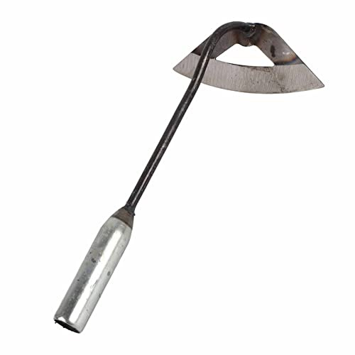 Zappa Cava in Acciaio Pieno Temprato, Rastrello da Diserbo Portatile per Carichi Pesanti, Attrezzo Agricolo da Giardino per Allentare Manualmente Il Terreno Multifunzionale per (Gray)
