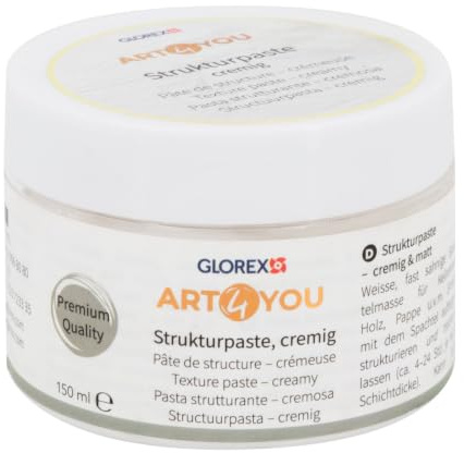 GLOREX 6 8091 020 Art4You - Pasta texturizada cremosa, lata de 150 ml, masilla para manualidades y manualidades