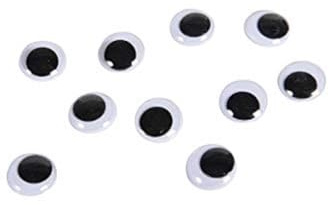 Rayher 8903700 Plastic Wobble Eyes Bag of 10 pieces 10 mm Ã ¸