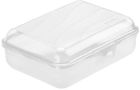 Rotho Fun lonchera de 1.25l con cierre de clic, Plástico (PP) sin BPA, transparente, 1.25l (19.5 x 14.5 x 6.5 cm)