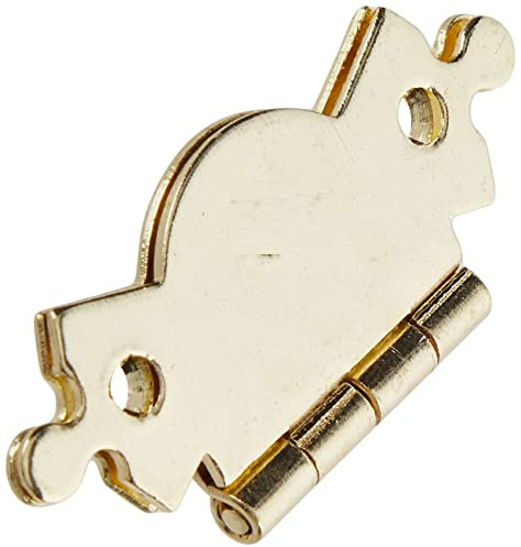 Merriway BH01755 Butterfly Hinges, Brass Plated, 40mm, Pack of 4 | Decorative surface-mounted design | For boxes, chests, cabinets, cupboard doors and craft projects | 40mm (1.5)