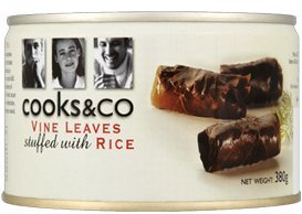 Cooks & Co - Olives & Antipasti - Vine Leaves Stuffed With Rice - 380g (Case of 6)