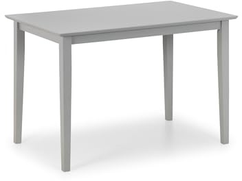Julian Bowen Kobe Compact Rectangular Table,Torino Grey - H74xW112xD72cm | Modern Kitchen Table for Dining Room, 112cm Width, Seats up to 4 People