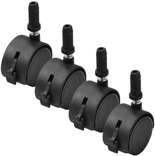 BESPORTBLE 4 pack Swivel Caster Wheels with Brake 360 Degree Chair Wheels for Office Swivel Chairs Furniture Wheels for Light Furniture and Displays Silent Rolling Castors