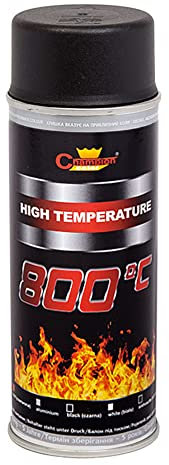 400 mL Black Heat Resistant Paint Spray High-Temperature Stove Exhaust BBQ VHT XHT up to 800°C / 1472°F
