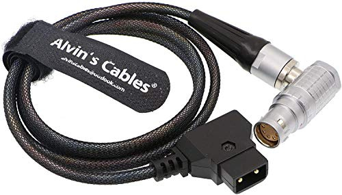 Alvin's Cables 8 Pin Right Angle Female to D-Tap Flexible Power Cable for Arri Alexa Mini Camera 1M