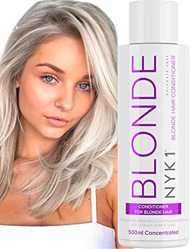 NYK1 Acondicionador Violeta NO MORE BRASS para Cabello Rubio | 500ml | Acondicionador para Cabello Rubio Decolorado y con Mechas - Acondicionamiento Profundo, Restaura la Suavidad y el Brillo