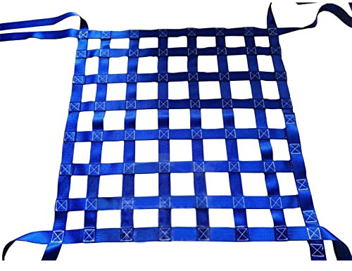 ZXFF Regal Bungee Cargo Net, Hochleistungsmotorrad Bungee-Frachtnetz, Flacher Polyester-Ladungsheber, LKW-Bett-Frachtnetz, Frachtnetz, Anhängernetz (Size : 3x3m/load:2.5T)