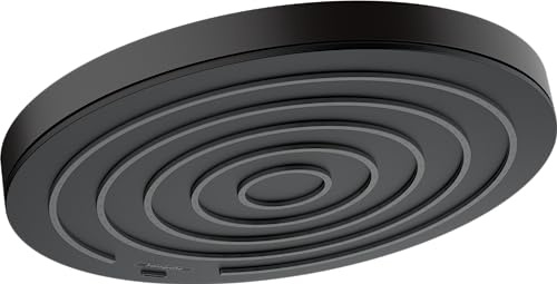 hansgrohe Pulsify S - wassersparende Kopfbrause (EcoSmart), Duschbrause (260 mm), Regendusche mit 1 Strahlart für Wand- oder Deckenmontage, Brausekopf mit Antikalk-Funktion, Mattschwarz, 24141670