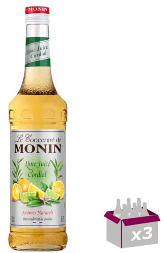 Lot de 3 Sirop - Concentré Lime Juice Cordial Citron/Citron vert - 70cL