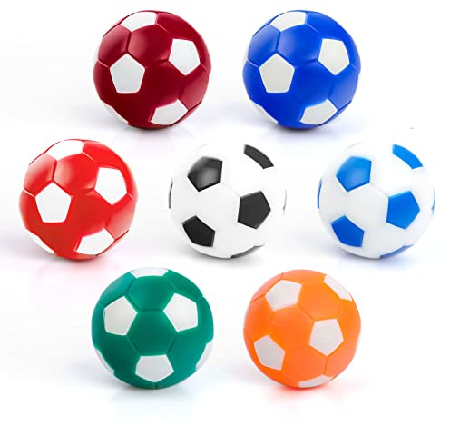 Mini Fußball, 14Pcs Farbe Mini Ball Fußballparty Deko Bälle Klein Tischfußball Ersatzbälle, Mini Sportball, Tischkicker Set, Mini Kickerbälle Fußballspiel für Kinder und Erwachsene Fußball Geschenk