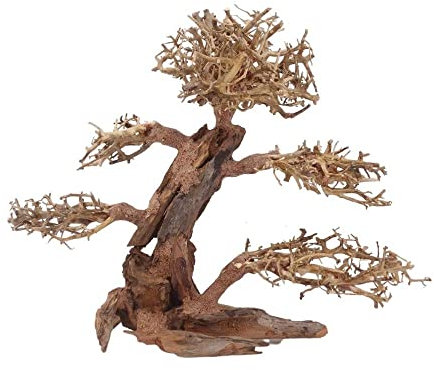 AquaOne Aquarium Bonsai Baum XL Nr.12066 Wurzel Oriental Holz 40x20x30 cm I Aquascaping Dekoration I Natur Unikat Bonsaibaum I Landschaft Deko Unterwasserlandschaft