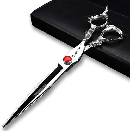 Friseurschere Friseurschere Friseurschere Superscharfe Friseurschere 6/7/8/9 Zoll Schere zum Schneiden von Haaren, stabiles Handgefühl (8 Zoll flach) | stabiles Handgefühl，Friseurschere