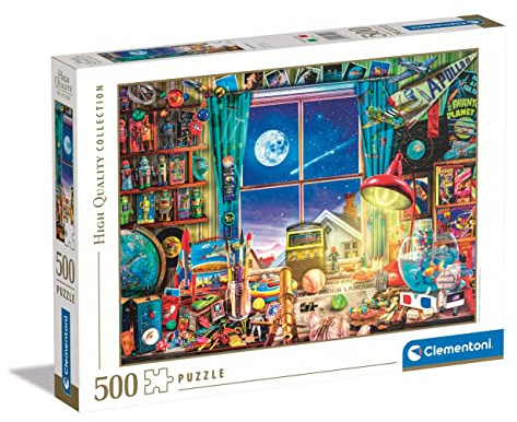 Clementoni - 35148 Collection - to The Moon, Puzzle 500 Teile Für Erwachsene Und Kinder 14 Jahren, Geschicklichkeitsspiel Für Die Ganze Familie