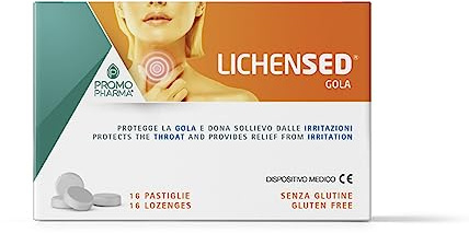 Lichensed Tabletas- Producto Sanitario para Aliviar la Irritación y el Ardor de Garganta - 16 Tabletas