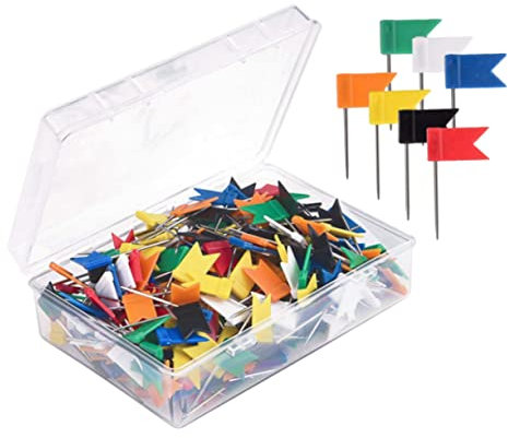 AOKWAWALIY Planke 100 Stück Kartenflaggen Pinnnadeln Karten Pinnnadeln Flaggen Push Pin Reißzwecken Zeichnung Kartenflaggen Pins Push Pins Dekorativ Für Korktafeln Flaggen Pinnnadeln Für