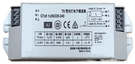 VISIYUBL Ballast électronique de Lampe Fluorescente QTZ8 1X36W T8 adapté for Lampes et lanternes de Type I