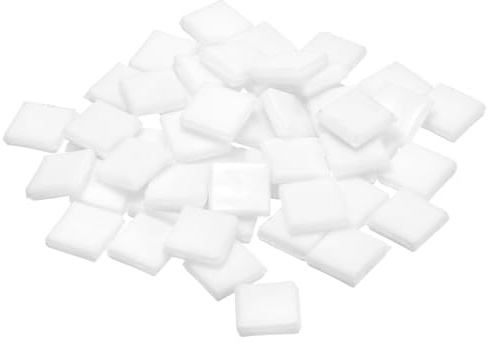 sourcing map Mosaic Tiles, Micro Glass Tiny Mini Mosaic Tile DIY Hobbies Handmade Crystal Free Stone Craft Material Creativity (Bright White Pack of 100g)