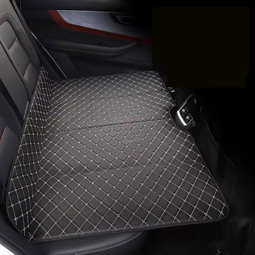 SOUTES Nicht Aufblasbare Auto Matratze für BMW M3 Touring (G81) 2019-2024, Tragbare Rücksitz-Matratze Faltbare Camping Extender Matratzen Autobett Zubehör,A/Black-Gold Wire