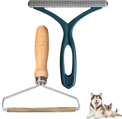 GVSS 2 Pièces Brosse Anti Bouloche Vetement Portable, Rasoir Anti Bouloche Manuel,Anti Poils Animaux,Ramasse Poils Animaux Chien Chat Animaux,Brosse Manuel Anti Poil,pour Canapé,Voiture,Tapis,Lit