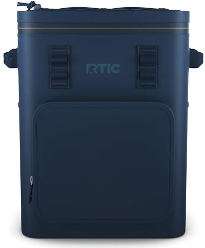 RTIC 24 Can Ultra-Tough Backpack Cooler, Insulated, Waterproof, Leakproof, Portable, Floating Bag for Beverage, Drink, Lunch, Outdoor, Beach, Car, Camping, Picnic, Fishing, Boat, 14L, Navy