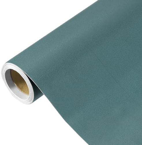 QUARKZMAN Papier Peint Vert Foncé de 300 x 40 cm, Papier Peint Autocollant, Papier Contact Vert Foncé en Vinyle de Couleur Unie Auto-Adhésif pour la Décoration Murale