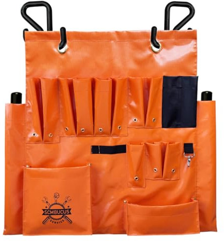 Scmbucus Lineman Tool Board, Aerial Apron, Lineman Tool Bag, Bucket Truck Tools Organizer, Include Two 2 Hooks