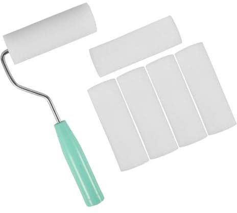 jojofuny Paint Rollers Compact Portable Polyurethane Sponge Roller Paint Brush No Shedding of Fibers Multi-use for Painting Projects