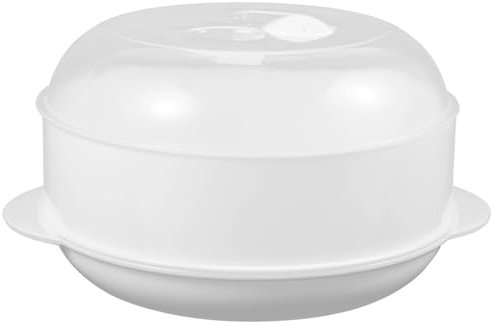Cabilock Cesta Vapor Plástico Redonda Para Microondas Con Tapa Resistente y Reutilizable Para Cocinar y Conservar Alimentos Saludables
