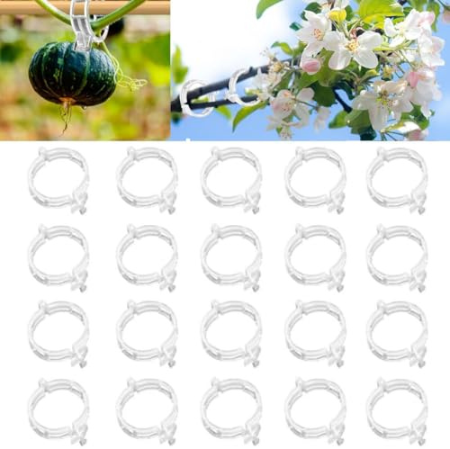 Gesicherte Pflanzen Kunststoff Clips, 2025 Neue Pflanzenclips, kleine Pflanzenklammern für Kletterpflanzen, Premium Tomatenklammern Pflanzenstütze für Tomaten, Gurken und Gemüse (300, Weiß)