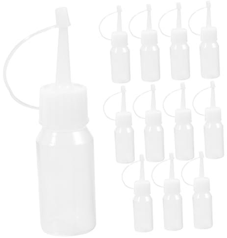 FOMIYES 12pcs Plastic Hair Dye Bottles Pointed Mouth Refillable Mist Spray Bottles for Hair Scalp Oil Applicator Beauty Work