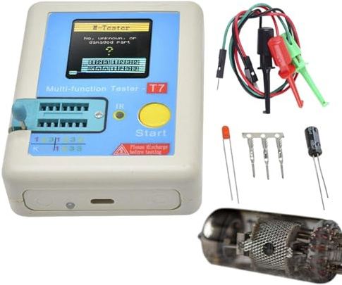 Hogvinnatil Misuratore del tester del transistor, misuratore del tester del condensatore,Tester di componenti multifunzione per condensatore | Schermo a colori rivelatore ad alta velocità per