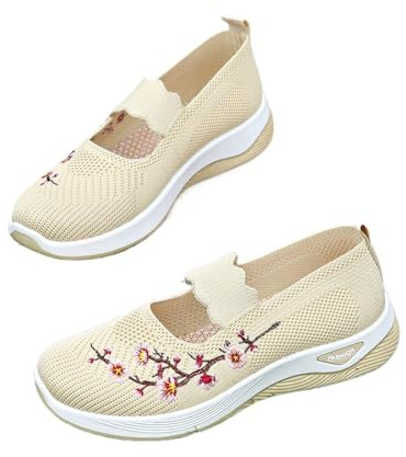 Rocky Green Printemps et été Nouvelles chaussures pour femmes grande taille fond souple confortable d'âge moyen et personnes âgées en tissu mère chaussures respirantes loisirs multicolores en option