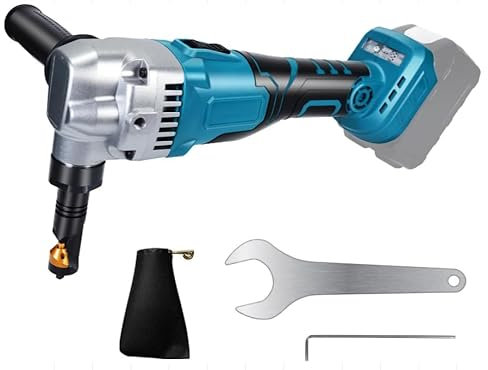 Cordless Metal Nibbler Compatible with Makita 18V Battery, 1900RPM Brushless Sheet Steel Cutter with 360° Rotating Nibble Head, 3 Speeds, Metal Cutter for Stainless Steel, Aluminum(No Battery)