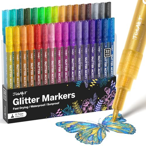 JusArt glitter akryl markörer nya (32)