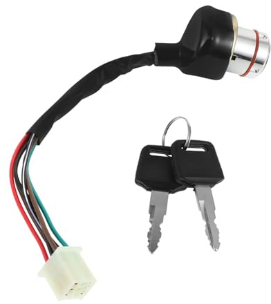 Cabilock Interruttore di Accensione con Chiave per Veicoli e Beach Buggies, 9 Fori 6 Fili, Pvc, Ricambio con Blocco
