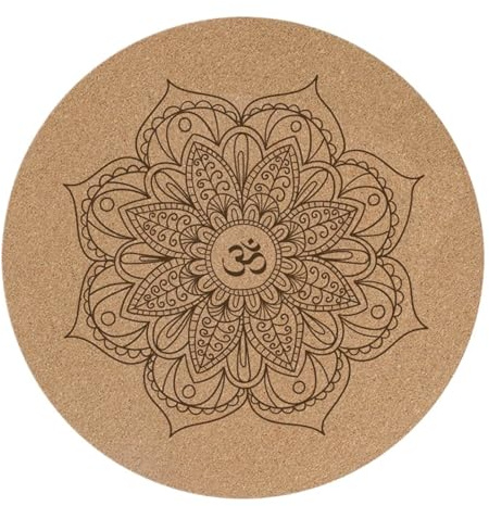 MWAHJU Sitzkissen Yoga-Matte, kleines rundes Kork-Gummi-Yoga-Kissen, Meditationskissen, Meditationskissen for Zuhause und draußen FüR Garten