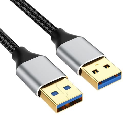 Cable largo USB 3.0 A a cable de sincronización de datos rápido, opción de 1 m/2 m de longitud para discos duros externos y periféricos