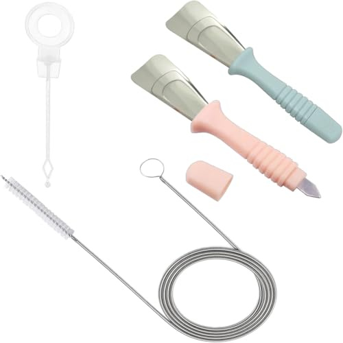 2 Pezzi Raschietto Ghiaccio, Raschietto, Grattachecca Per Granita, Accessorio Per Frigorifero Con 2 Raschietti Per Ghiaccio + 1 Pulitore Per Scarichi Da 1,5 m + 1 Barra, Per La Pulizia Del Frigorifero