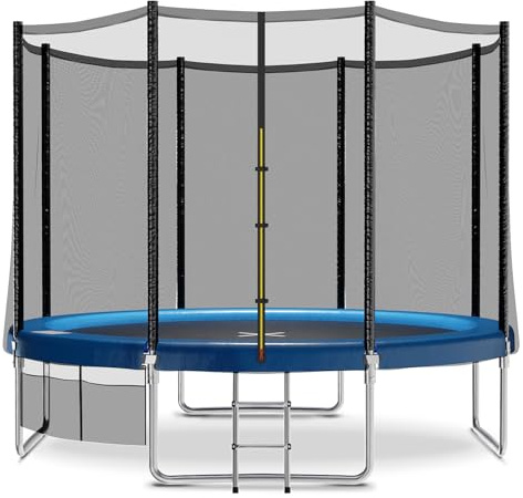 JUMMICO Trampolin Outdoor Ø 183/228/305/366/427 cm, GS-Zertifizierung Gartentrampolin für Kinder mit Leiter und Seitentasche