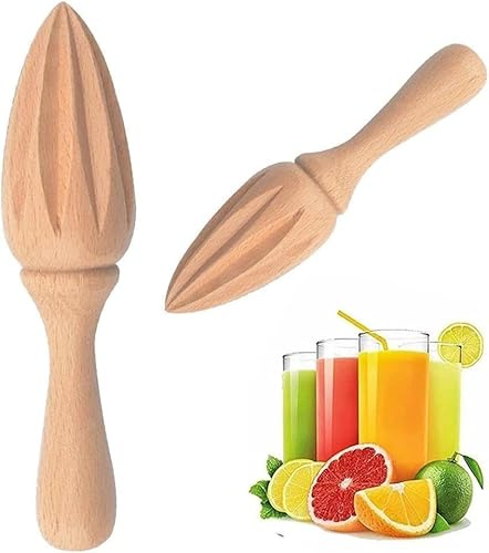 Exprimidor de cítricos de madera, exprimidor de mano de limón, madera de haya, exprimidor de cítricos de mano, fácil de sostener, herramienta de exprimido de cocina, extractor manual de jugo de limón