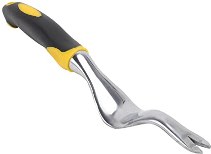 AKOOSY Diserbatore Manuale con Forchetta Die Cast Strumento Giardinaggio Ergonomico Leggero per Rimozione Erbacce e Zolle Antifatigue per Giardinaggio e Cortile