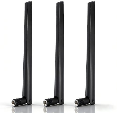 Ouitble Antena del Enrutador WiFi 3pcs RP-SMA WiFi Aerial 2.4G/5.8G 5 DBI Tarjeta de Red Inalámbrica Antena Externa para RT-AC68U