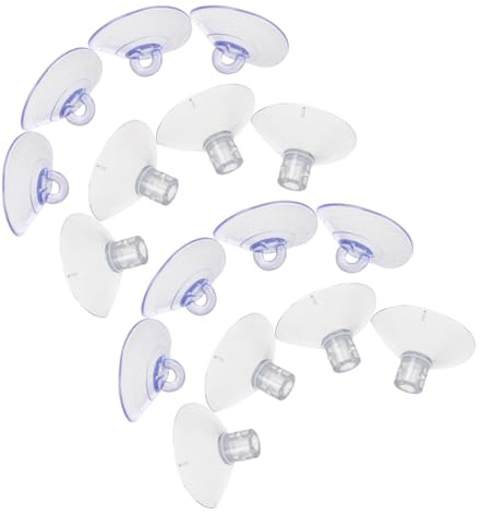 Didiseaon 16PCS Cat Hammock Suction Cups PVC Transparent Strong Vacuum Suckers for Window Perch Replacement Heavy Duty Round Suction Cups Compatible with Glass Door Cat Beds