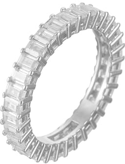 Whoiy Ring für Damen Weissgold 750, Ehering Moissanite Ewigkeit Verlobungsringe 18k Echtgold Damenringe Größe 63 (20.1)