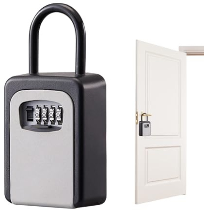 Générique Boîte à Clé avec Code - Stockage de Mots de Passe - Coffre-Fort À Clés - pour Propriétaires Voyage Vacances Bureaux Aidants Porte Portail Installation Partagée