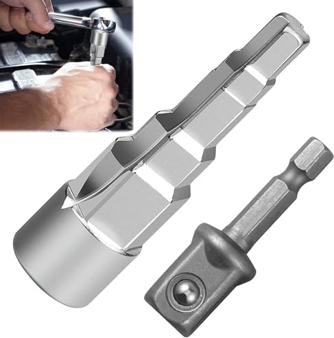 Radiator Valve Key, Radiator Spanner, Universal Step Wrench with ½” Square Socket Drive - 5 Stage, Step Wrench with Square Socket 1/2 Inch Ratchet Drive Radiators, 1/2, 3/8, 3/4, 1-1/4 Wrenches Tool