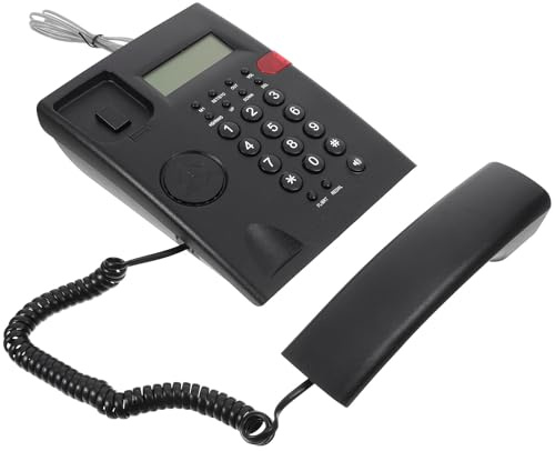 HAPINARY Téléphone Filaire Fixe à Touches Larges pour Maison et Bureau, Matériel Abs Robuste, Écran D'affichage de L'appelant, pour Seniors et Usage Domestique