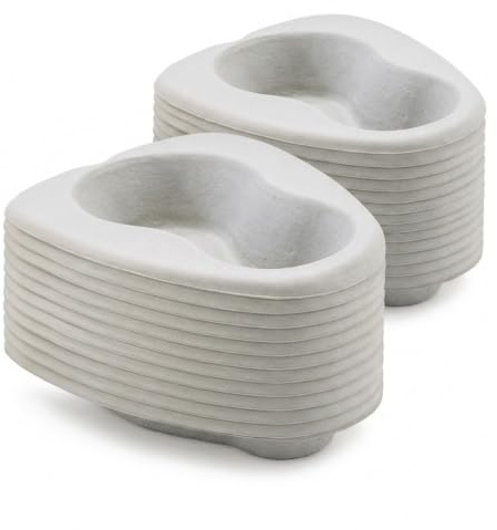 IndustraCare 2000ml Disposable Bed Pan Liners – Pack of 20 | Single-Use Moulded Pulp Bed Pan & Commode Liners | Hygiene & Infection Control for Hospitals, Care Homes & Home Care